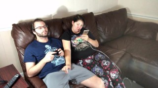 Ignored Blowjob While Gaming Turns Into Fucking and Facial on the ...