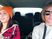 ADULT TIME - Busty Blonde Poly Wife Ventures Off To Fuck Perky Tit Lesbian Friend 4/16