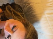 TEEN BABE SUCKS COCK GETS FUCKED DOGGY -MissAlise  14/16