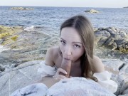HOT PUBLIC SEX! Stranger Makes Me Squirt On The Beach - Kate Quinn 3/16