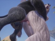 Wild Life / Rasha Furry Wolf Girl at the Beach 10/16