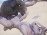 Wild Life / Rasha Furry Wolf Girl at the Beach 14/16