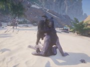 Wild Life / Rasha Furry Wolf Girl at the Beach 4/16