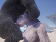 Wild Life / Rasha Furry Wolf Girl at the Beach 5/16