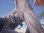 Wild Life / Rasha Furry Wolf Girl at the Beach 7/16