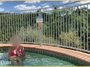 Wife flashes tits in Hotel Pool | Seen by Hotel GUESTS 6/16
