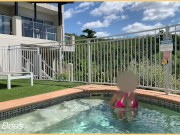 Wife flashes tits in Hotel Pool | Seen by Hotel GUESTS 8/16