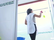 OPERACIONLIMPIEZA - Latina Maid Ariana Fuentes Offers Her Sweet Pussy To Landlord - MAMACITAZ 1/16