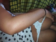 Gorgeous black haired Colombian eats cock with her fat ass romantically 16/16