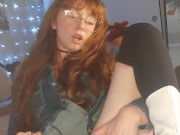 Squirting redhead makes a creamy mess 13/16