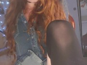 Squirting redhead makes a creamy mess 16/16