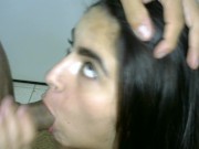 Cumshot in the face with hot blowjob. Brazilian brand new  12/16