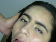 Cumshot in the face with hot blowjob. Brazilian brand new  15/16