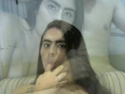 Cumshot in the face with hot blowjob. Brazilian brand new  4/16