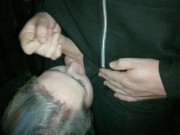 Night blowjob in public park, we were caught! 13/16