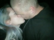 Night blowjob in public park, we were caught! 2/16