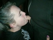 Night blowjob in public park, we were caught! 9/16