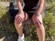 Fingering in the woods interrupted by an incoming bear, I was really enjoying it. 3/16