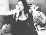 Halloween Morticia Addams cosplay virtual interactive pov sex, ahegao, feet 3/16