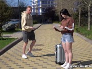 Casual Teen Sex - Sara Rich - He fucks her to orgasm and cums on her belly, what a good host 1/16