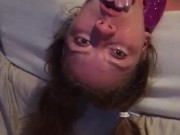 Dirty slut sloppy dildo deepthroat 