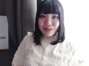 Japanese amateur Ryo with her sexy white bra and panties comes to our hotel room for job interview 5/16