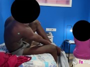 Teenage brunette licks a black dick inside her roommate's bedroom 4/16