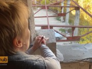 Милфа нимфоманка напросилась на молодой член таксиста, жаркий секс на заброшке на адреналине 8/16