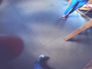 Submissive friend sucks me dry in Lowe's & Home Depot - Facial! 14/16