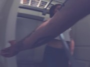 Submissive friend sucks me dry in Lowe's & Home Depot - Facial! 4/16