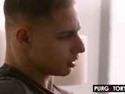 PURGATORYX Naughty wife Samantha Creams fucks the masseuse in front of her husband 1/16