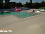 Big boobed Kitana Lure gets nailed in POV next to a swimming pool after swimming 1/16