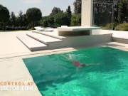 Big boobed Kitana Lure gets nailed in POV next to a swimming pool after swimming 3/16