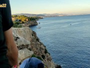 Hot meeting on the beach and strong cumshot in public  15/16