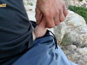 Hot meeting on the beach and strong cumshot in public  2/16