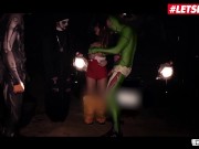BUMSBUS - Halloween Masked Men Fuck Petite Girl Lullu Gun In The Backseat - LETSDOEIT 3/16