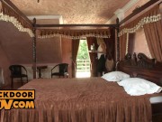 Blonde trimmed maid Christen Courtney does POV anal sex 1/16