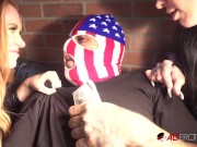 Spidersluts Madison and Misha bust the robber 2/16