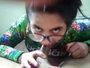 Stick with nutella. sucking and cleaning hot cock 6/16