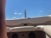 Sexy redhead gives blowjob and gets pussy destroyed on boat!  16/16