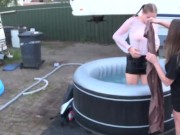 Homemade lesbian porn movie! (by Lana Lush & Denise Debs) 2/16