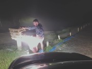 A dama de branco da encruzilhada levou uma madeirada que até caiu ! 16/16