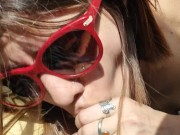 Argentina sucks cock in car ride - Sara Latina 15/16