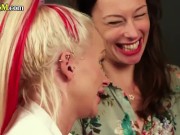 British Femdoms Suck Sub In Hot Group During Raunchy Session 13/16