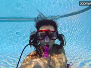 Enjoy this juicy babe Lana with toys in the pool 4/16