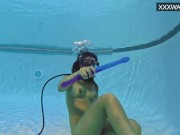 Enjoy this juicy babe Lana with toys in the pool 8/16