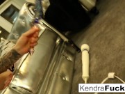 Kendra pleasures herself with two toys 5/16