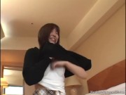 Cute Japanese girl is so horny with a guy, starting rubbing his tits and pussy and fucked. 1/16