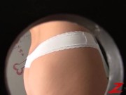 Blonde Gives BJ And Footjob In Gloryhole 2/16