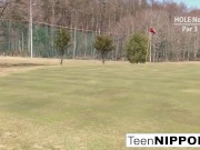 Asian teens play a game of strip golf 2/16